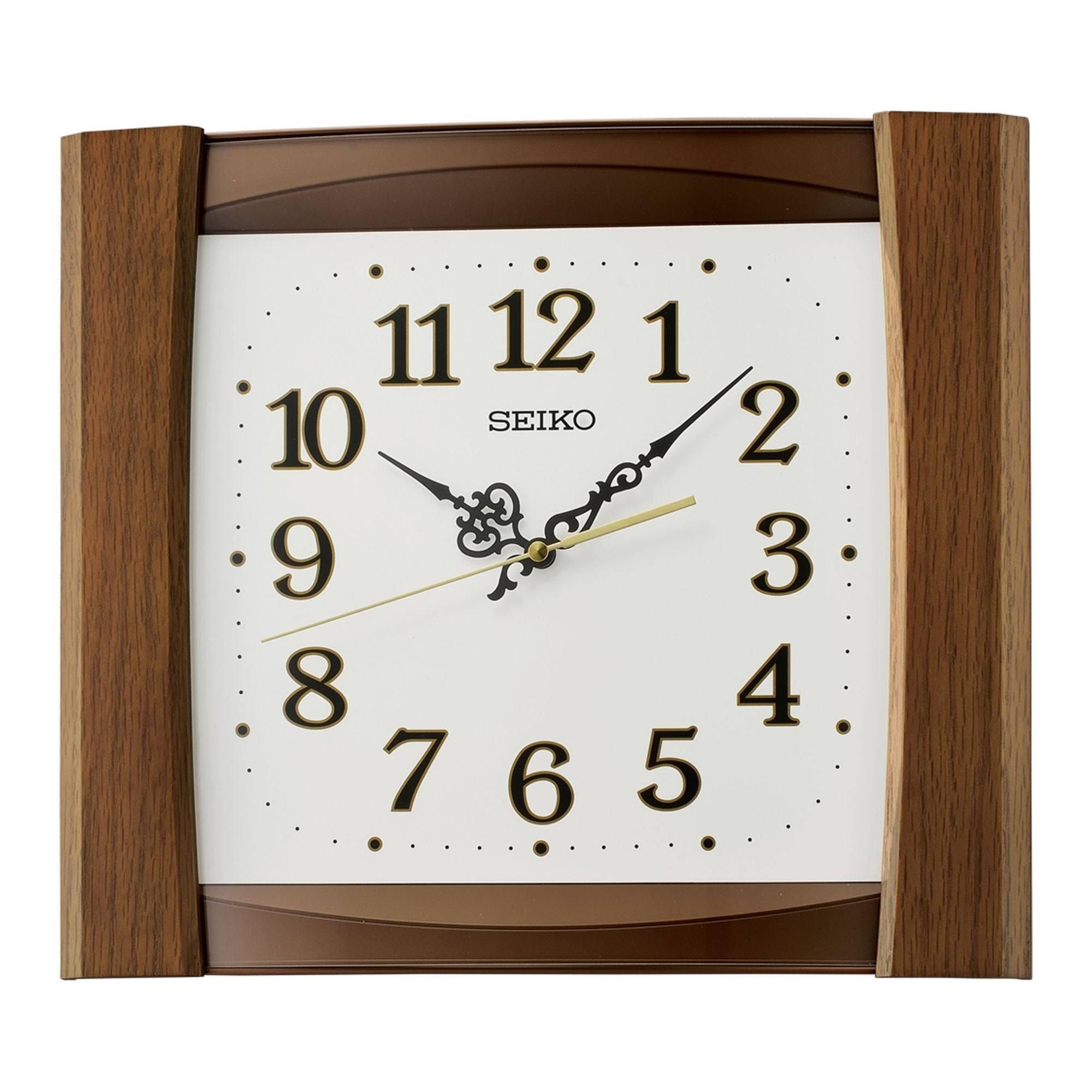QXA827Z Seiko Wall Clock x Analog ft. Wooden Style QXA827 QXA-827 ...