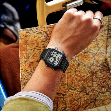 AE-1200WH-1A Casio General x Digital World Map Men Casual