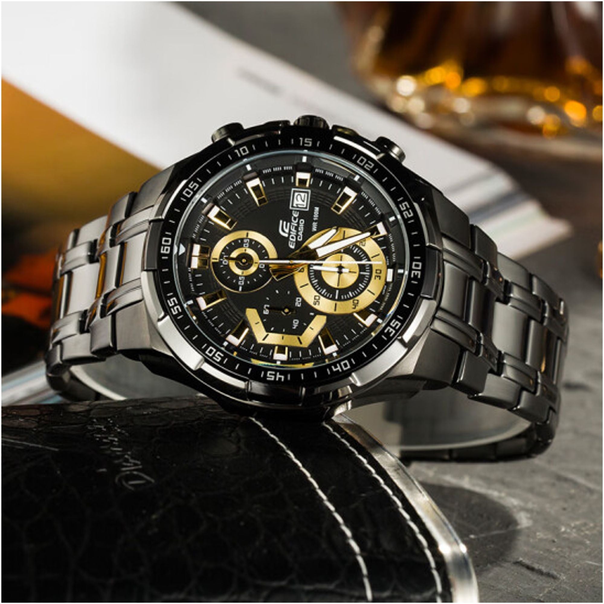 Casio edifice efr 539 sale black gold